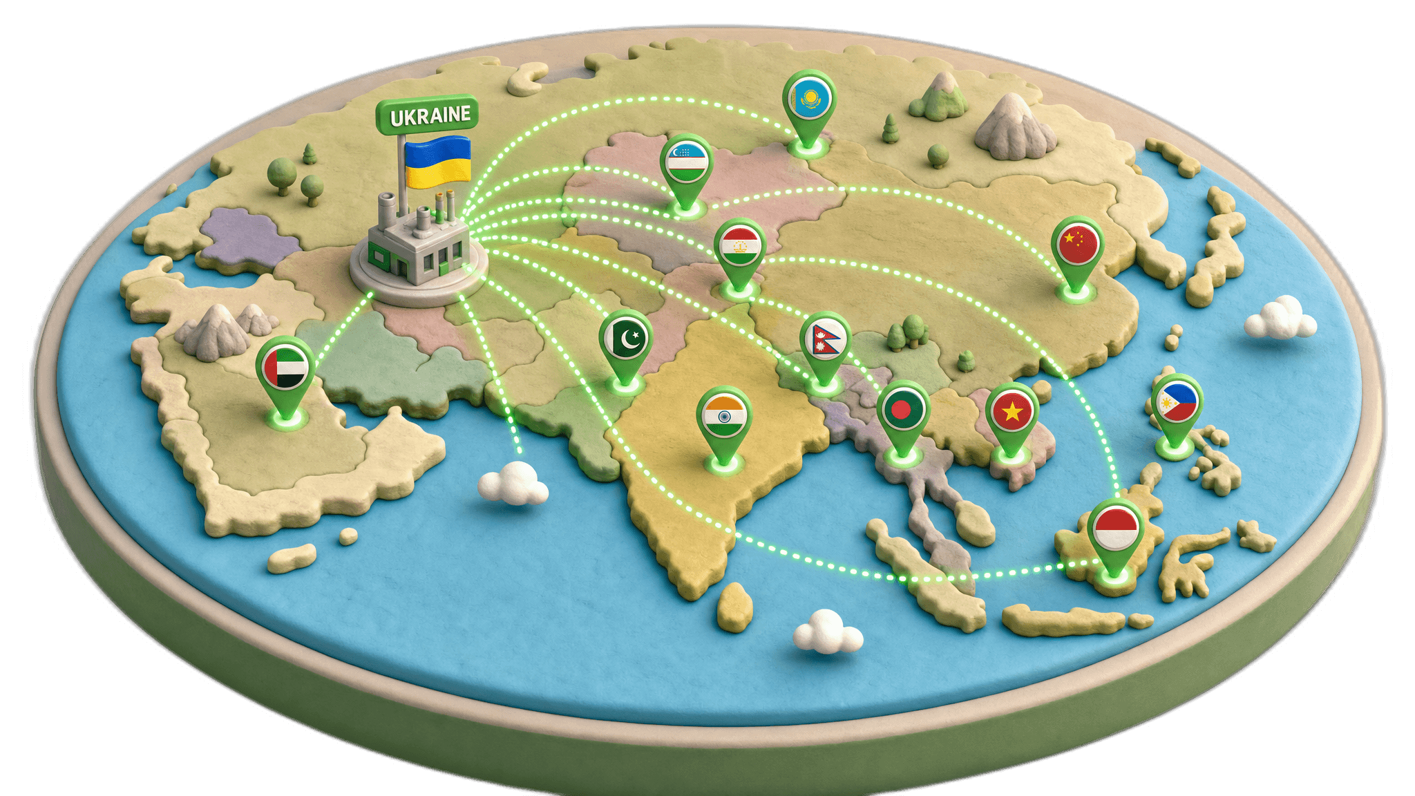 12 countries — Asia Work recruitment coverage